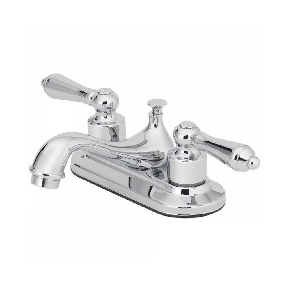 Oakbrook Bathroom Sink Faucet Two Handle Polished Chrome 4309-142 Drain‎ Pop NEW